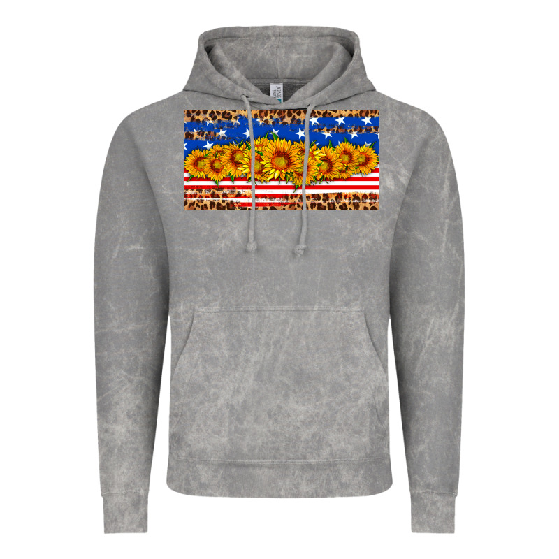 Usa Flag Sunflowers License Plate Vintage Hoodie by HRA Design Shop | Teevron