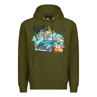 Army Green Happy Fall YALL Pumpkin Truck Shirt Premium Hoodie - Bettercallsaul