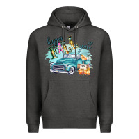 Charcoal Heather Happy Fall YALL Pumpkin Truck Shirt Premium Hoodie - Bettercallsaul