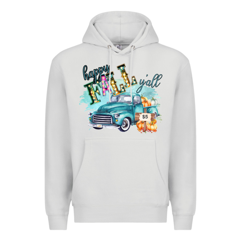 Happy Fall Yall Pumpkin Truck Shirt Premium Hoodie by Bettercallsaul | Teevron