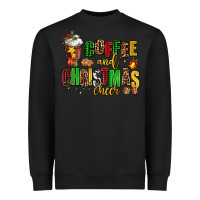 Black coffee and christmas cheer Heavyweight Sweatshirt - AdoDesignShop