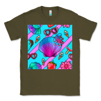 Army Green sea shell Classic Tee - BundleAndBundleShop
