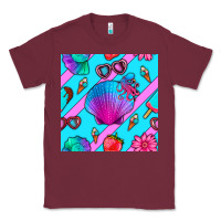 Burgundy sea shell Classic Tee - BundleAndBundleShop