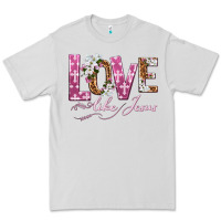 Dove Grey love like jesus Premium Tee - texasbilliewilder