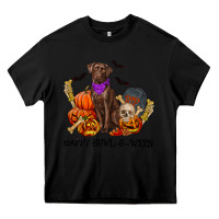 Black Happy Howl-o-ween Heavy Core Tee - RanaPortraitStore