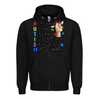 Black always unique autism Zipper Hoodie - MaliasSmallBusiness
