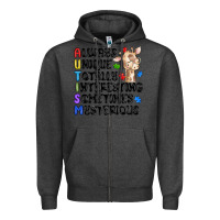 Charcoal Heather always unique autism Zipper Hoodie - MaliasSmallBusiness