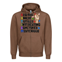 Chestnut always unique autism Zipper Hoodie - MaliasSmallBusiness