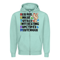 Seafoam always unique autism Zipper Hoodie - MaliasSmallBusiness