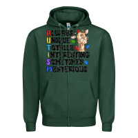 Sports Green always unique autism Zipper Hoodie - MaliasSmallBusiness