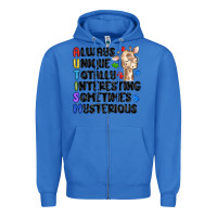 True Royal always unique autism Zipper Hoodie - MaliasSmallBusiness