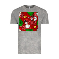 Cloud Rock christmas snowman and trees seamless pattern Vintage Tee - BundleAndBundleShop