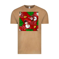 Vintage Camel christmas snowman and trees seamless pattern Vintage Tee - BundleAndBundleShop