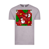 Vintage Zinc christmas snowman and trees seamless pattern Vintage Tee - BundleAndBundleShop