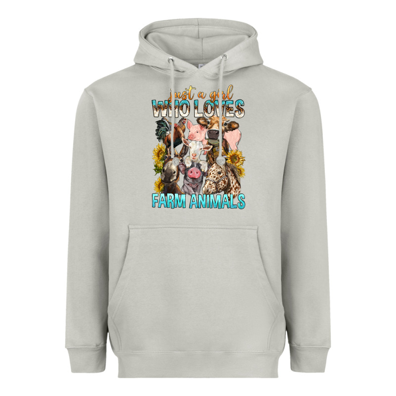 Just A Girl Who Loves Farm Animals Heavyweight Hoodie by BundleAndBundleShop | Teevron