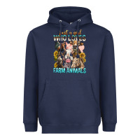 Navy Just A Girl Who Loves Farm Animals Heavyweight Hoodie - BundleAndBundleShop
