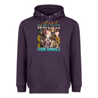 Plum Just A Girl Who Loves Farm Animals Heavyweight Hoodie - BundleAndBundleShop