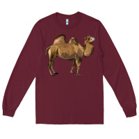 Burgundy Camel Long Sleeve Tee - LillyAllenDesigns