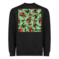 Black christmas candy cane seamless pattern Heavyweight Sweatshirt - BundleAndBundleShop