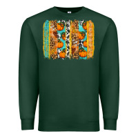 Sports Green fall pumpkin brushstroke Premium Sweatshirt - BundleAndBundleShop