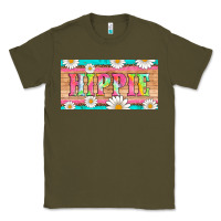 Army Green hippie and daisys license plate template Classic Tee - Artiststas