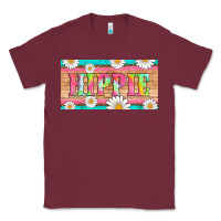 Burgundy hippie and daisys license plate template Classic Tee - Artiststas