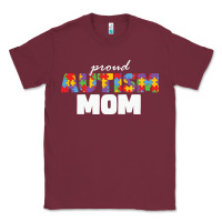 Burgundy LIL Autism Mom Classic Tee - CowhideDigitalArt