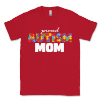 Red LIL Autism Mom Classic Tee - CowhideDigitalArt