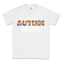 White LIL Autism Mom Classic Tee - CowhideDigitalArt