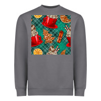 Storm christmas hot chocolate and cookie seamless pattern Heavyweight Sweatshirt - BundleAndBundleShop