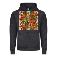Vintage Black christmas leopard cow with gift boxes Vintage Hoodie - FaDigitalArtStudio