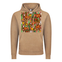 Vintage Coffee christmas leopard cow with gift boxes Vintage Hoodie - FaDigitalArtStudio