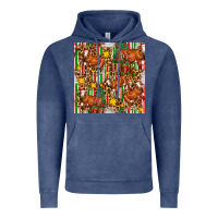 Vintage Denim christmas leopard cow with gift boxes Vintage Hoodie - FaDigitalArtStudio