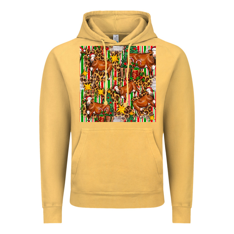 Christmas Leopard Cow With Gift Boxes Vintage Hoodie by FaDigitalArtStudio | Teevron