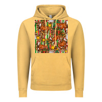 Vintage Mustard christmas leopard cow with gift boxes Vintage Hoodie - FaDigitalArtStudio