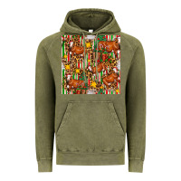 Vintage Olive christmas leopard cow with gift boxes Vintage Hoodie - FaDigitalArtStudio