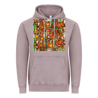 Vintage Zinc christmas leopard cow with gift boxes Vintage Hoodie - FaDigitalArtStudio