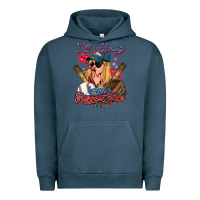 Pigment Midnight Navy I'll always be your biggest fan Baseball Urban Hoodie - HowdyJamesFarm