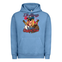 Pigment Pebble Blue I'll always be your biggest fan Baseball Urban Hoodie - HowdyJamesFarm