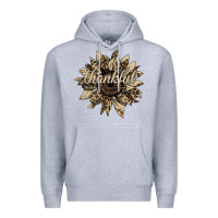 Heather Grey Thankful Sunflower Premium Hoodie - Bettercallsaul