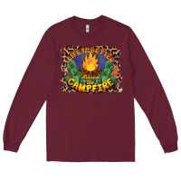 Burgundy life is better around the campfire Long Sleeve Tee - BarkalooDesign
