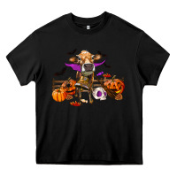 Black Heifer Cow Halloween Heavy Core Tee - RanaPortraitStore