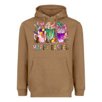 Toasted Coconut Happy Easter Coffee Cups With Bunny Heavyweight Hoodie - BundleAndBundleShop