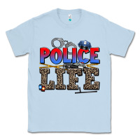 Dusty Blue police life Classic Tee - AdoDesignShop
