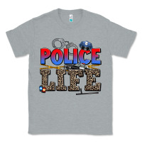 Heather Grey police life Classic Tee - AdoDesignShop