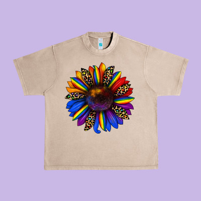 Pride Sunflower Urban Heavy Tee Designed By Jahusdesignshop