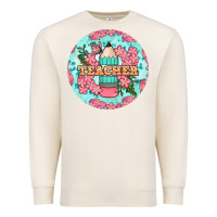 Sandshell teacher floral pencil round earring Premium Sweatshirt - BundleAndBundleShop