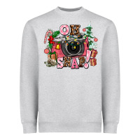 Heather Grey christmas oh snap Heavyweight Sweatshirt - AdoDesignShop