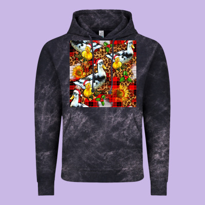Christmas Leopard Duck Vintage Hoodie Designed By Fadigitalartstudio
