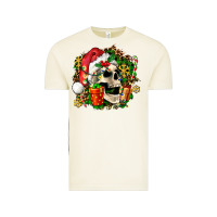 Vintage Arctic christmas skull and gift Vintage Tee - AdoDesignShop